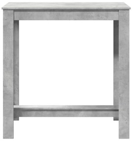 betonszürke szerelt fa bárasztal 102 x 50 x 103,5 cm