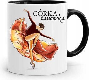 Bögre Fekete Ajándék Lányának Táncosnő Nyomtatott Fotóval