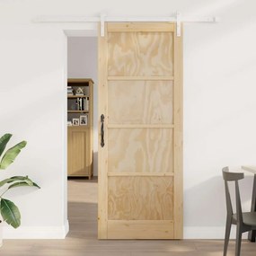 Csúszó Ajtó Természetes és fehér 83 x 211 cm