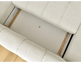 Bézs kinyitható-tárolóhelyes sarokkanapé (jobb oldali-U alakú) Fuji – Bobochic Paris