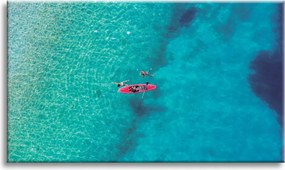 Vászonkép Kajak Emberek Nap Víz Nyaralás 90x60 cm