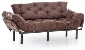 Nitta Triple Kihúzhatós Kanapé, Futon, 3 személyes, 225x70 cm, fém, barna