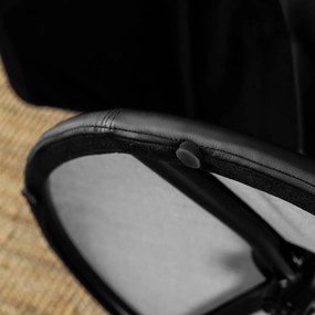 Modern Fotel Fekete Eco-bőr Kárpittal. TONY