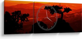 Kép - naplemente (órával) (90x30 cm)