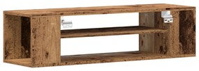 Fali TV Szekrény Régi Fa 100x30x26,5 cm Feltárt Fa