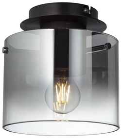 Brilliant - Mennyezeti lámpatest BETH 1xE27/60W/230V, átm. 20 cm, fekete/füstszínű
