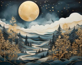 Poszter 50x40cm Az éjszakai erdő suttogásai