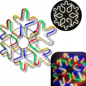 Hópehely Karácsonyi Fénydísz Hópehely Neon Led Színes XXL