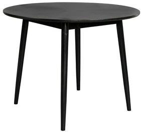 Kerek étkezőasztal tölgyfa dekoros asztallappal ø 100 cm Fabio – White Label