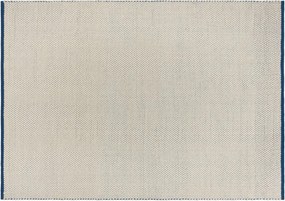 Kék-bézs kézi szövésű gyapjú szőnyeg 140x200 cm Lenu – noo.ma