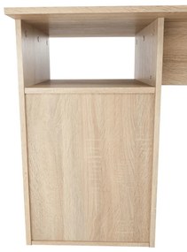 Sarok számítógépasztal, sonoma tölgyfa/fehér, MAURUS NEW MA11