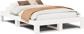 vidaXL fehér tömör fenyőfa ágy matrac nélkül 120 x 200 cm