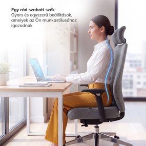 Ergonomikus irodai szék sötétszürke AXIS