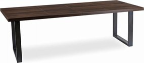 Bővíthető étkezőasztal 130–230 cm dió/fekete – TOMAS
