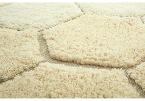 Okkersárga mosható kézi szövésű pamut kerek szőnyeg ø 140 cm Honeycomb Golden – Lorena Canals