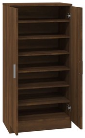 barna tölgy színű szerelt fa cipősszekrény 55 x 35 x 108 cm