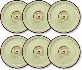 Wilmax porcelán csészealj pisztáciás 14 cm 6 db-os szett