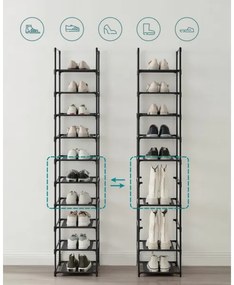 Cipőtartó ALVORO fekete