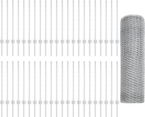 vidaXL Kerítés oszlopokkal Ezüst 0,8 x 100 m Acél