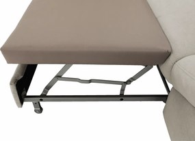 Sarokülőgarnitúra, szürke-bézs taupe, balos, FABIA