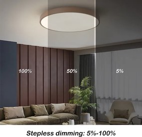 Brilagi - LED dimmelhető mennyezeti lámpa POOL LED/60W/230V 3000-6000K 60 cm barna+távirányító