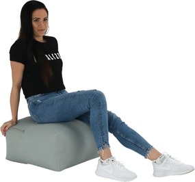 Babzsák, szürke / zöld szövet, ALIMOR