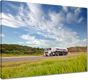 Vászonkép 50x40 Tartálykocsi Nyergesvontató