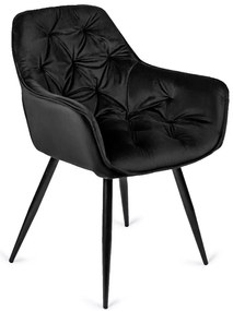 Fekete Bársony Étkezőszék. POLA
