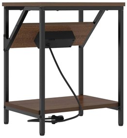 Éjjeli Szekrények 2 pcs barna tölgy 38 x 30 x 48 cm Faanyag