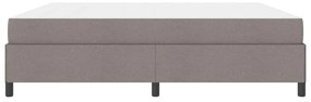 Boxrugós ágy Taupe és Fekete 200 x 200 cm Textil és mérnöki fa