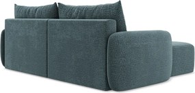 Türkiz kinyitható-tárolóhelyes sarokkanapé (bal oldali) Kalena – Makamii