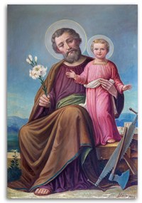 Gario Vászonkép Szent József a kis Jézussal, roznav Méret: 70 x 100 cm