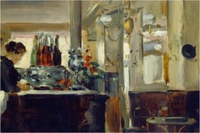 Kép - Style of Edouard Manet, Bon Bock Cafe, reprodukciók (90x60 cm)
