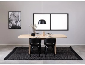 Fehér étkezőasztal tölgyfa dekorral 105x220 cm Christo – Actona