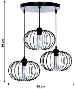 Csillár BOCCA 3xE27/60W/230V