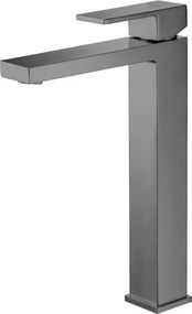 AREZZO design CUBEFIELD magasított mosdócsaptelep, gun metal
