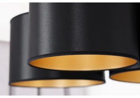 Duolla - Felületre szerelhető csillár ROLLER TRIO SHINY 3xE27/15W/230V fekete/arany