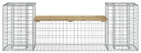 tömör impregnált fenyőfa gabion kerti pad 183x41x60,5 cm