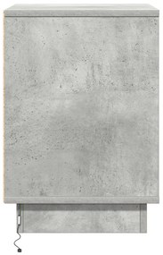 éjjeli szekrény LED világítással szürke beton 39x34,5x50 cm
