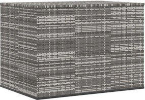 vidaXL szürke polyrattan kerti párnatartó doboz 145 x 100 x 103 cm