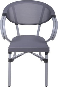 Szürke fém kerti szék Toskana – Garden Pleasure