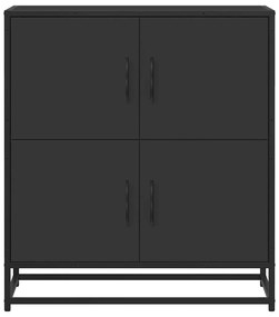 Tálalószekrény Fekete 68x35x76 cm Engineered Wood