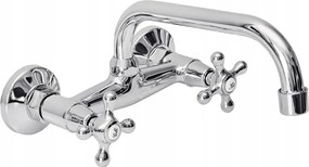 Konyhai Mosdó Csaptelep Fali Mosogató Csaptelep Retro Forgó Kifolyócső