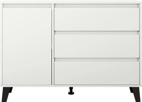 Komód, fehér, BOGAN NEW 1D3S