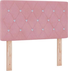 vidaXL LED ágytámla LED -es lámpákkal Rózsaszín 80 cm Poliészter