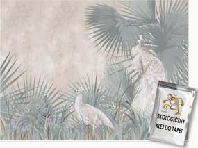 Fotótapéta Páva Levelek A Betonon Madarak A Nappali Hálószobájába Tapéta 250x175