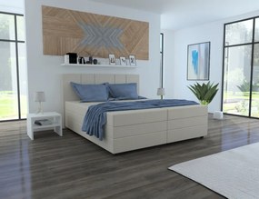 Boxspring ágy, bézs, 180x200, ALEXA