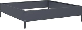 vidaXL antracitszürke acél kerti magaságyás 100 x 100 x 26 cm