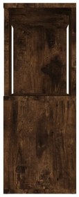 füstös tölgy színű térelválasztó könyvszekrény 80 x 24 x 63 cm