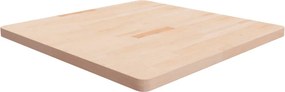vidaXL kezeletlen tömör tölgyfa négyzet asztallap 90x90x4 cm